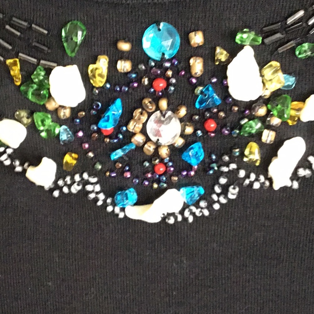 Beaded Tank Top Black - Picture 3 of 7